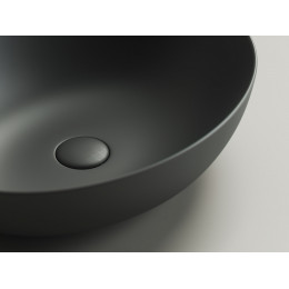 Умывальник чаша накладная овальная (цвет Темный Антрацит Матовый) Element 520x395x130мм