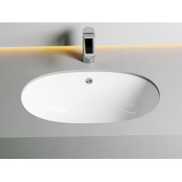 Умывальник овальный встраиваемый под столешницу Element 565x385x210мм, с крепежом и шаблоном для установки