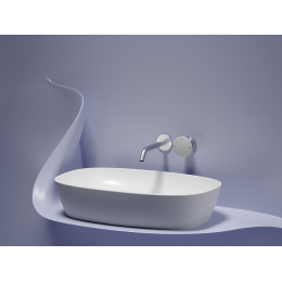 Умывальник чаша накладная овальная (цвет Белый Матовый) Element 600x380x138мм