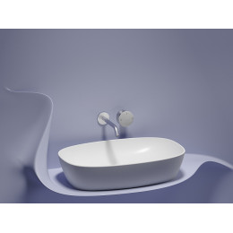 Умывальник чаша накладная овальная (цвет Белый Матовый) Element 600x380x138мм