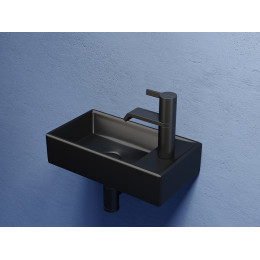 Умывальник подвесной прямоугольный (чаша слева, отверстие под смеситель справа) цвет черный матовый Element 407x217x100