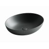 Умывальник чаша накладная овальная (цвет Темный Антрацит Матовый) Element 520x395x130мм