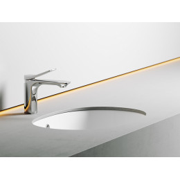 Умывальник овальный встраиваемый под столешницу Element 565x385x210мм, с крепежом и шаблоном для установки