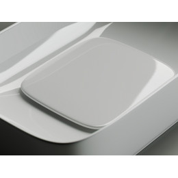 Умывальник чаша накладная прямоугольная с керамической накладкой на сливное отверстие Element 600x375x145мм