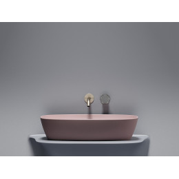 Умывальник чаша накладная овальная (цвет Розовый Матовый) Element 600x380x138мм