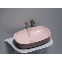 Умывальник чаша накладная овальная (цвет Розовый Матовый) Element 600x380x138мм