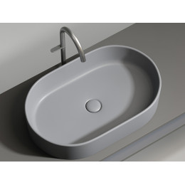Умывальник чаша накладная овальная (цвет Антрацит Матовый) Element 608x385x122мм
