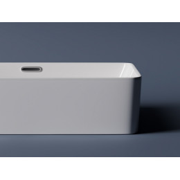 Умывальник чаша накладная прямоугольная со сливом переливом Element 600x380x140мм