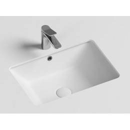 Умывальник прямоугольный встраиваемый под столешницу Element 550x400x185мм, с крепежом и шаблоном для установки