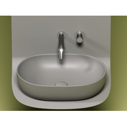 Умывальник чаша накладная овальная (цвет Антрацит Матовый) Element 600x415x135мм
