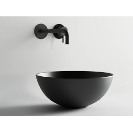 Умывальник чаша накладная круглая (цвет Черный Матовый) Element 358x358x155мм