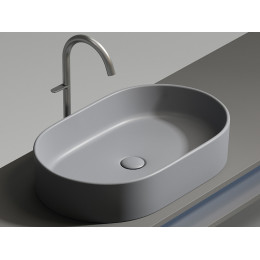 Умывальник чаша накладная овальная (цвет Антрацит Матовый) Element 608x385x122мм