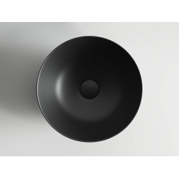 Умывальник чаша накладная круглая (цвет Черный Матовый) Element 358x358x155мм