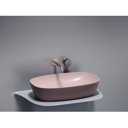 Умывальник чаша накладная овальная (цвет Розовый Матовый) Element 600x380x138мм