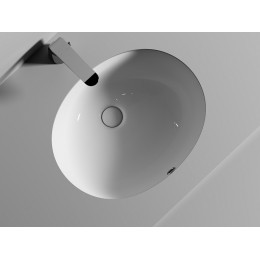 Умывальник овальный встраиваемый под столешницу Element 510x420x195мм, с крепежом и шаблоном для установки