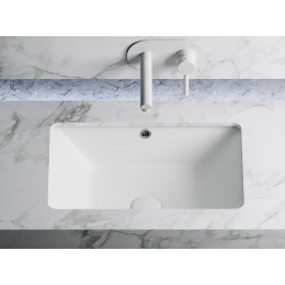 Умывальник прямоугольный встраиваемый под столешницу Element 550x400x185мм, с крепежом и шаблоном для установки