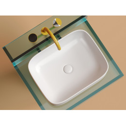 Умывальник чаша накладная прямоугольная (цвет Белый Матовый) Element 505x380x150мм