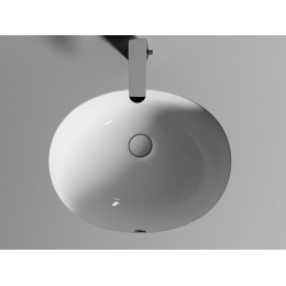 Умывальник овальный встраиваемый под столешницу Element 510x420x195мм, с крепежом и шаблоном для установки