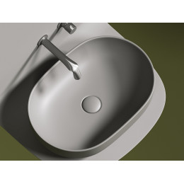 Умывальник чаша накладная овальная (цвет Антрацит Матовый) Element 600x415x135мм