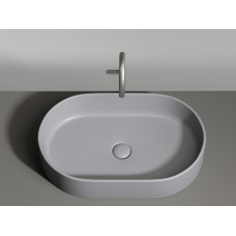 Умывальник чаша накладная овальная (цвет Антрацит Матовый) Element 608x385x122мм