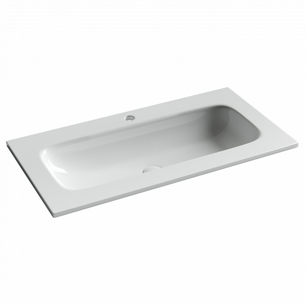 Раковина накладная мебельная CERAMICANOVA Grace прямоугольная 910x457x137 с отверстием под смеситель цвет белый CN7019