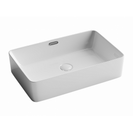 Умывальник чаша накладная прямоугольная со сливом переливом Element 600x380x140мм