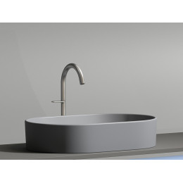 Умывальник чаша накладная овальная (цвет Антрацит Матовый) Element 608x385x122мм