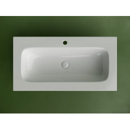 Раковина накладная мебельная CERAMICANOVA Grace прямоугольная 910x457x137 с отверстием под смеситель цвет белый CN7019