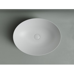 Умывальник чаша накладная овальная (цвет Белый Матовый) Element 520x395x130мм