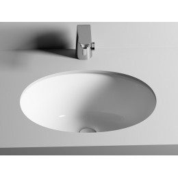 Умывальник овальный встраиваемый под столешницу Element 510x420x195мм, с крепежом и шаблоном для установки