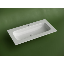 Раковина накладная мебельная CERAMICANOVA Grace прямоугольная 910x457x137 с отверстием под смеситель цвет белый CN7019