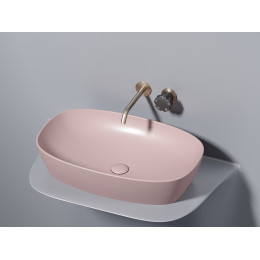 Умывальник чаша накладная овальная (цвет Розовый Матовый) Element 600x380x138мм