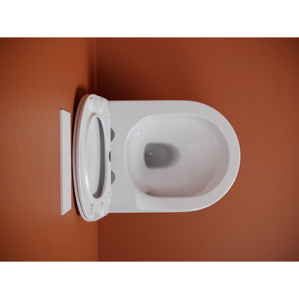 Подвесной унитаз CERAMICANOVA Uno смыв Торнадо 490x360x360 белый