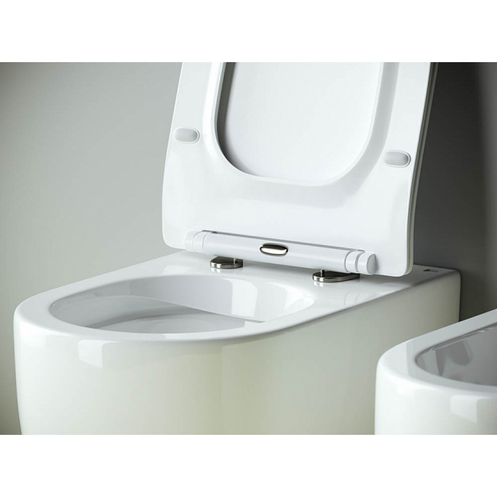 Напольный приставной унитаз Metropol Rimless