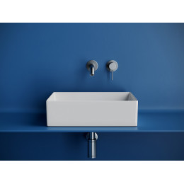 Раковина накладная прямоугольная 361x471x130, цвет белый, арт.CN6069