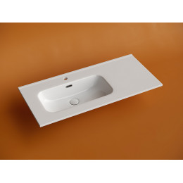 Раковина накладная мебельная Element, чаша слева, с отверстием под смеситель, 1010x465x180 мм, цвет белый,  CN7003L