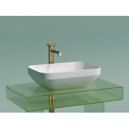 Умывальник чаша накладная прямоугольная (цвет Белый Матовый) Element 500x359x145мм