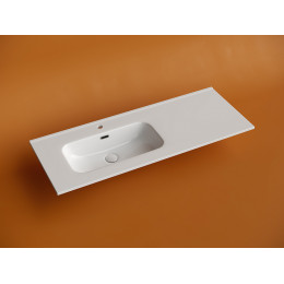 Раковина накладная мебельная Element, чаша слева, с отверстием под смеситель, 1210x465x180 мм, цвет белый,  CN7006L