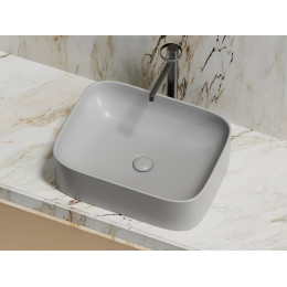 Умывальник чаша накладная прямоугольная (цвет Серый Матовый) Element 505x380x150мм