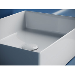 Раковина накладная прямоугольная 361x471x130, цвет белый, арт.CN6069