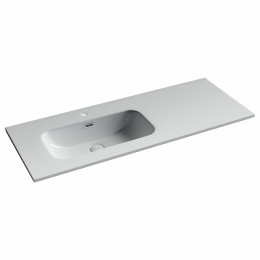 Раковина накладная мебельная Element, чаша слева, с отверстием под смеситель, 1210x465x180 мм, цвет белый,  CN7006L