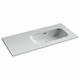Раковина накладная мебельная Element, чаша справа, с отверстием под смеситель, 1010x465x180 мм, цвет белый,  CN7003R