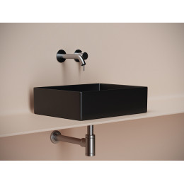 Раковина накладная прямоугольная 361x471x130, цвет черный матовый, арт.СN6069MB