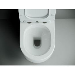 Напольный пристенный унитаз Metropol Rimless