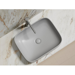 Умывальник чаша накладная прямоугольная (цвет Серый Матовый) Element 505x380x150мм