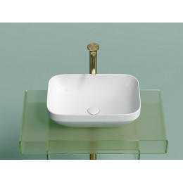 Умывальник чаша накладная прямоугольная (цвет Белый Матовый) Element 500x359x145мм