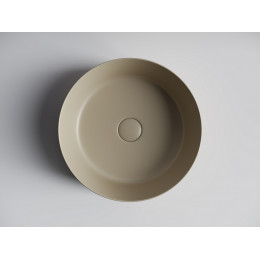 Умывальник чаша накладная круглая (цвет Капучино Матовый) Element 390x390x120мм