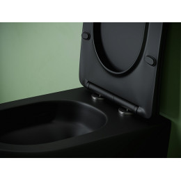 Подвесной унитаз CERAMICANOVA Uno смыв Торнадо 490x360x360 черный матовый