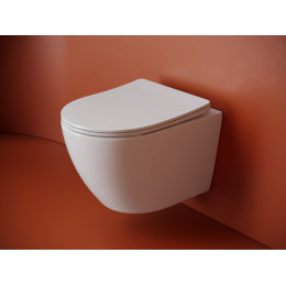 Подвесной унитаз CERAMICANOVA Uno смыв Торнадо 490x360x360 белый