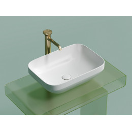 Умывальник чаша накладная прямоугольная (цвет Белый Матовый) Element 500x359x145мм